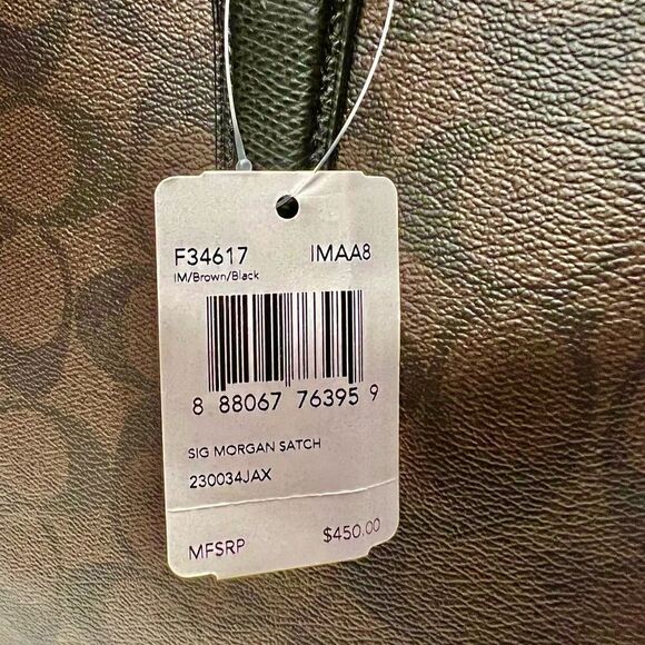 🔥🎁NWT! Coach MORGAN Satchel Handbag Msrp:$450.00 - Picture 9 of 9